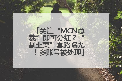 关注“MCN总裁”即可分红？“割韭菜”套路曝光！多账号被处理