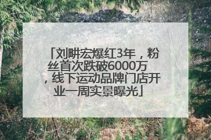 刘畊宏爆红3年，粉丝首次跌破6000万，线下运动品牌门店开业一周实景曝光