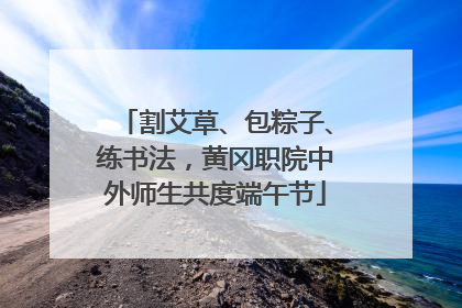 割艾草、包粽子、练书法，黄冈职院中外师生共度端午节