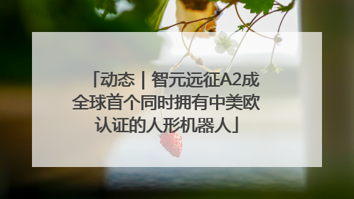 动态｜智元远征A2成全球首个同时拥有中美欧认证的人形机器人