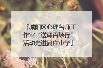 城阳区心理名师工作室“送课百场行”活动走进夏庄小学