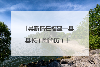 吴新情任福建一县县长（附简历）