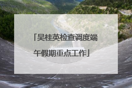 吴桂英检查调度端午假期重点工作