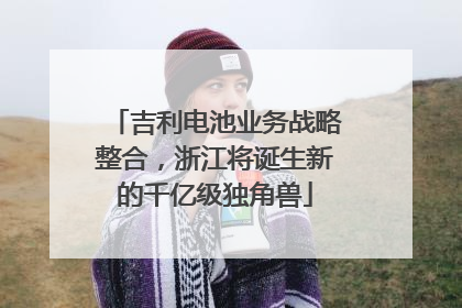 吉利电池业务战略整合，浙江将诞生新的千亿级独角兽