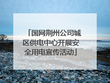 国网荆州公司城区供电中心开展安全用电宣传活动