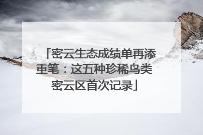 密云生态成绩单再添重笔：这五种珍稀鸟类密云区首次记录