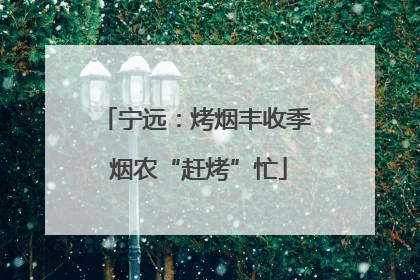 宁远：烤烟丰收季 烟农“赶烤”忙