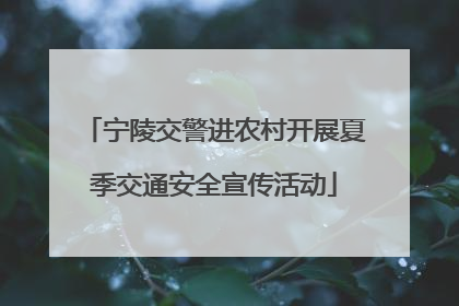 宁陵交警进农村开展夏季交通安全宣传活动