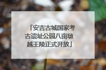 安吉古城国家考古遗址公园八亩墩越王陵正式开放