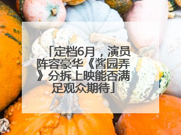 定档6月，演员阵容豪华《酱园弄》分拆上映能否满足观众期待