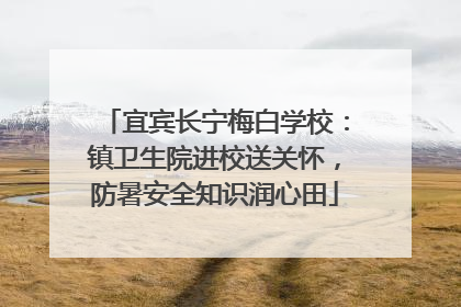 宜宾长宁梅白学校：镇卫生院进校送关怀，防暑安全知识润心田