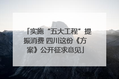 实施“五大工程”提振消费 四川这份《方案》公开征求意见