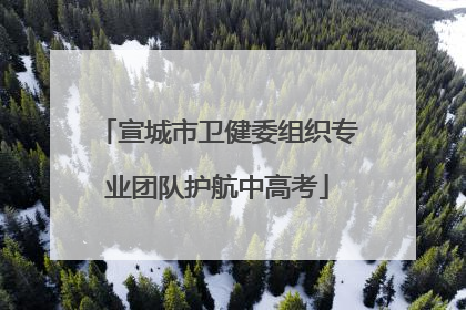 宣城市卫健委组织专业团队护航中高考
