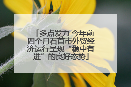 多点发力 今年前四个月石首市外贸经济运行呈现“稳中有进”的良好态势