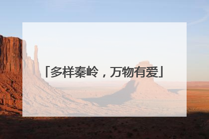 多样秦岭，万物有爱