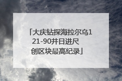 大庆钻探海拉尔乌121-90井日进尺 创区块最高纪录