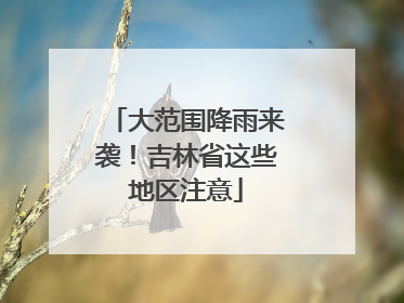 大范围降雨来袭！吉林省这些地区注意