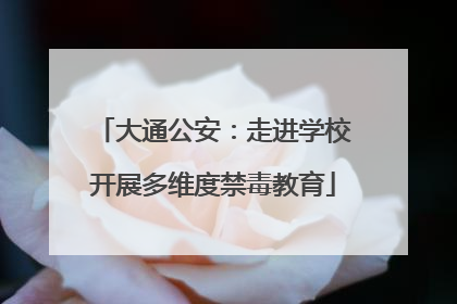 大通公安：走进学校开展多维度禁毒教育