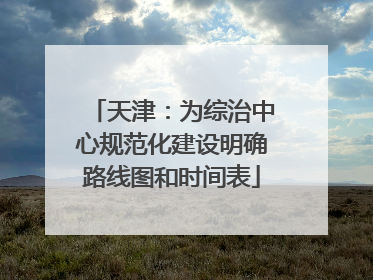 天津：为综治中心规范化建设明确路线图和时间表