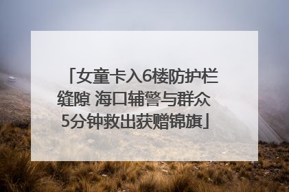 女童卡入6楼防护栏缝隙 海口辅警与群众5分钟救出获赠锦旗