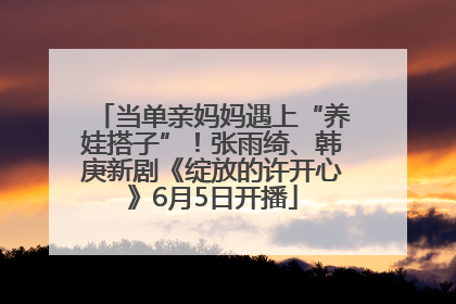 当单亲妈妈遇上“养娃搭子”！张雨绮、韩庚新剧《绽放的许开心》6月5日开播