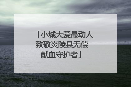小城大爱最动人 致敬炎陵县无偿献血守护者