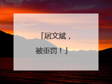 屠文斌，被重罚！
