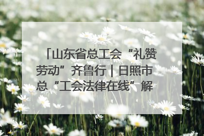 山东省总工会“礼赞劳动”齐鲁行｜日照市总“工会法律在线”解决职工愁“薪”事