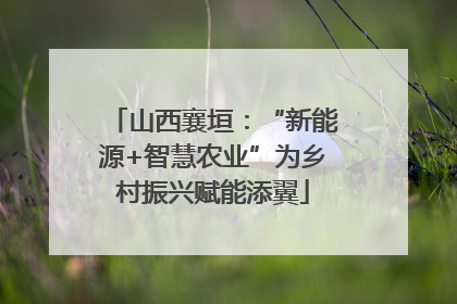 山西襄垣：“新能源+智慧农业”为乡村振兴赋能添翼