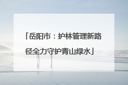岳阳市：护林管理新路径全力守护青山绿水