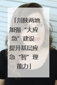 川陕两地加强“大应急”建设 提升基层应急“智”理能力
