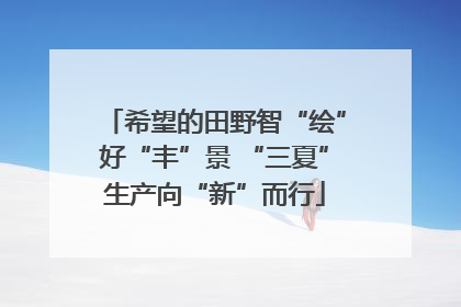 希望的田野智“绘”好“丰”景 “三夏”生产向“新”而行