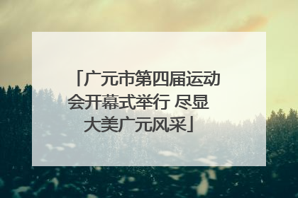 广元市第四届运动会开幕式举行 尽显大美广元风采