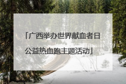 广西举办世界献血者日公益热血跑主题活动