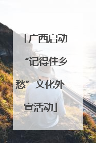 广西启动“记得住乡愁”文化外宣活动