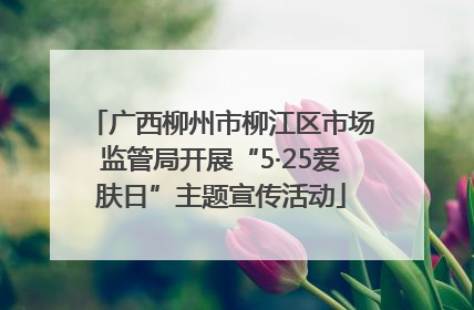 广西柳州市柳江区市场监管局开展“5·25爱肤日”主题宣传活动