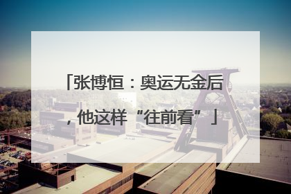 张博恒：奥运无金后，他这样“往前看”