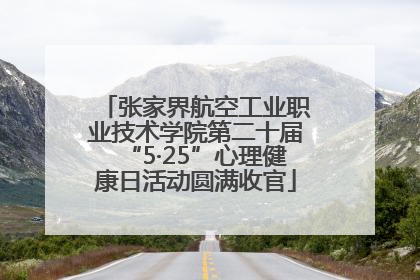 张家界航空工业职业技术学院第二十届“5·25”心理健康日活动圆满收官