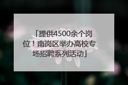 提供4500余个岗位！南岗区举办高校专场招聘系列活动