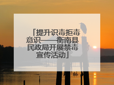 提升识毒拒毒意识——衡南县民政局开展禁毒宣传活动