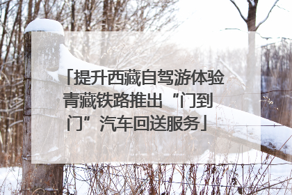 提升西藏自驾游体验 青藏铁路推出“门到门”汽车回送服务