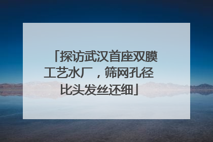 探访武汉首座双膜工艺水厂，筛网孔径比头发丝还细