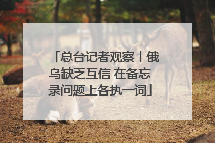 总台记者观察丨俄乌缺乏互信 在备忘录问题上各执一词