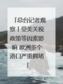 总台记者观察丨受美关税政策等因素影响 欧洲多个港口严重拥堵