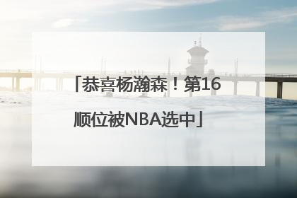 恭喜杨瀚森！第16顺位被NBA选中