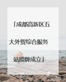 成都高新区五大外贸综合服务站授牌成立