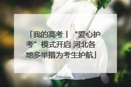 我的高考丨“爱心护考”模式开启 河北各地多举措为考生护航