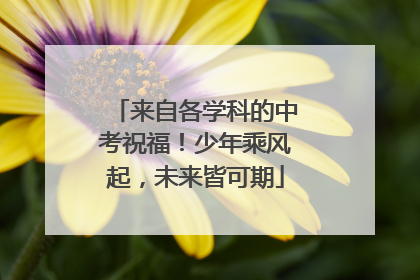 来自各学科的中考祝福！少年乘风起，未来皆可期