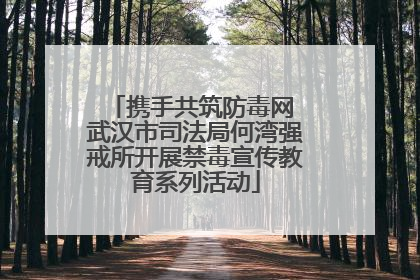 携手共筑防毒网 武汉市司法局何湾强戒所开展禁毒宣传教育系列活动