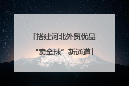 搭建河北外贸优品“卖全球”新通道